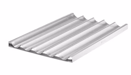 Baguetteplåt, HENDI, 4 fack, silver, 600x400mm