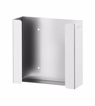 Handskdispenser, HENDI, 2 lådor, silver, 260x96x(H)260mm