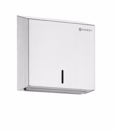 Pappershandduksdispenser, låsbar, HENDI, 500 delar, silver, 260x120x(H)270mm