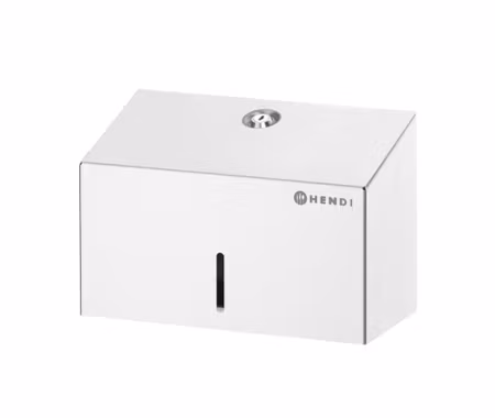 Pappershandduksdispenser, låsbar, HENDI, 250 delar, silver, 260x120x(H)160mm
