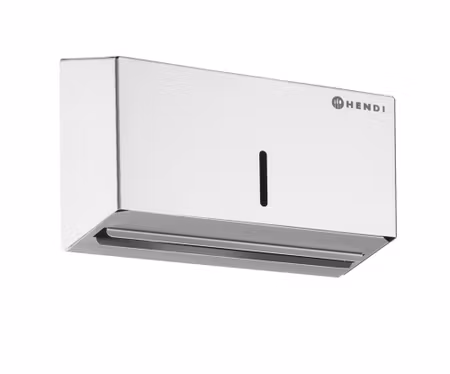 Pappershandduksdispenser, låsbar, HENDI, 250 delar, silver, 260x120x(H)160mm
