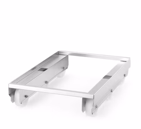 Vagn för behållare med sex hjul, HENDI, till 685x485 mm kantiner, silver, 735x500x(H)133mm