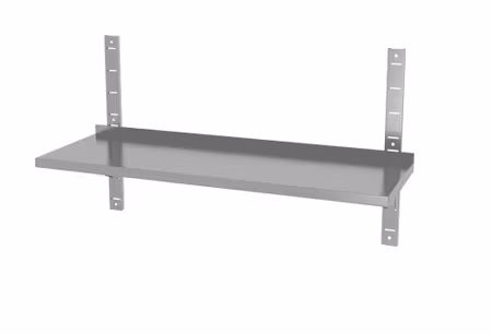 Justerbar vägghylla, enkel, med två konsoler, HENDI, 1000x300x(H)600mm