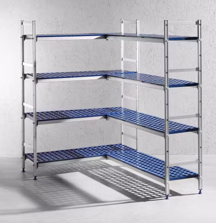 Lagerhylla, aluminium, HENDI, 1280x405x(H)1685mm