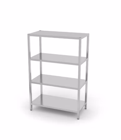 Lagerhylla med 4 hela hyllplan – bultmonterad, HENDI, Kitchen Line, 1000x400x(H)1800mm