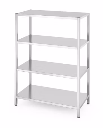 Lagerhylla med 4 hela hyllplan – bultmonterad, HENDI, Kitchen Line, 1200x600x(H)1800mm