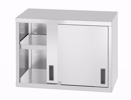 Hängskåp – svetsad, med skjutdörrar, HENDI, Profi Line, 800x400x(H)600mm
