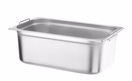 Kantin GN 1/1, nedfällbara handtag, HENDI, Profi Line PLUS, GN 1/1, 14L, silver, 530x325x(H)100mm