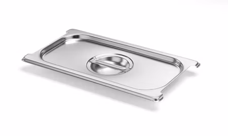 Lock till GN-kantiner med handtagsurtag, HENDI, Profi Line PLUS, GN 1/1, silver, 530x325mm