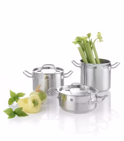 Låg gryta - med lock, HENDI, Profi Line, 1,5L, ⌀160x(H)75mm