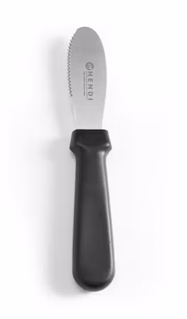 Bredkniv - tandad, HENDI, svart, (L)210mm