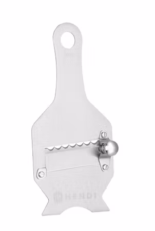 Tryffelhyvel, HENDI, tandad kant, silver, 175x83mm