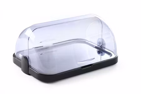 Kyld serveringsdisplay med rolltoplock, enkel, HENDI, mörkgrå, 440x320x(H)205mm, rektangulär