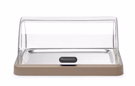 Kyld serveringsdisplay med rolltoplock Duo UNIQ, HENDI, formgiven av Robert Bronwasser, enkel, beige, 460x355x(H)220mm, rektangulär