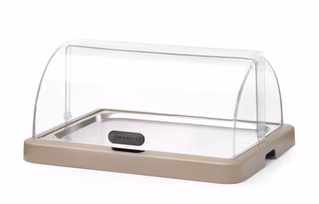 Kyld serveringsdisplay med rolltoplock Duo UNIQ, HENDI, formgiven av Robert Bronwasser, enkel, beige, 460x355x(H)220mm, rektangulär