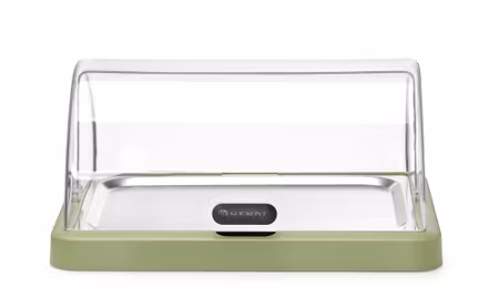 Kyld serveringsdisplay med rolltoplock Duo UNIQ, HENDI, formgiven av Robert Bronwasser, enkel, grön, 460x355x(H)220mm, rektangulär