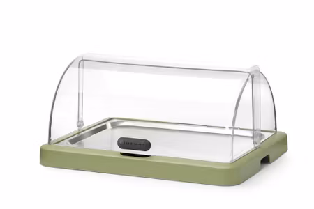 Kyld serveringsdisplay med rolltoplock Duo UNIQ, HENDI, formgiven av Robert Bronwasser, enkel, grön, 460x355x(H)220mm, rektangulär