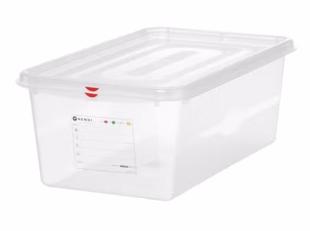 Kantin GN 1/1, polypropen, HENDI, GN 1/1, 28L, transparent, 530x325x(H)200mm, rektangulär