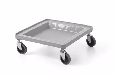 Vagn för universaldiskkorgar 500x500 mm, AmerBox, grå, ljusgrå, 500x500x(H)180mm