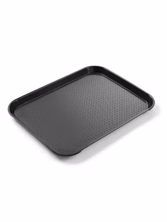 Snabbmatsbricka av polypropen, liten, AmerBox, svart, 265x345x(H)20mm