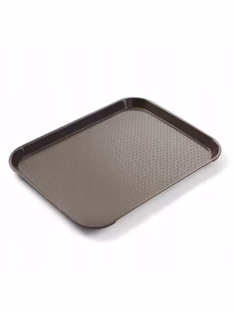 Snabbmatsbricka av polypropen, liten, AmerBox, brun, 265x345x(H)20mm