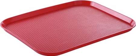 Snabbmatsbricka av polypropen, stor, AmerBox, röd, 350x450x(H)20mm