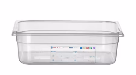 Kantin GN 1/2 HACCP, HENDI, GN 1/2, 6,5L, transparent, 325x265x(H)100mm