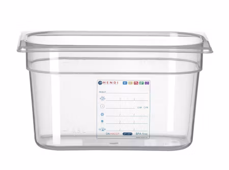 Kantin GN 1/4 HACCP, HENDI, GN 1/4, 3,5L, transparent, 265x162x(H)150mm