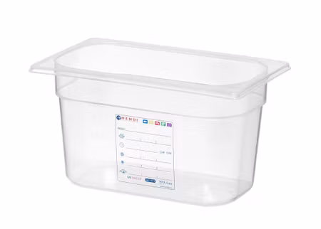 Kantin GN 1/4 HACCP, HENDI, GN 1/4, 3,5L, transparent, 265x162x(H)150mm