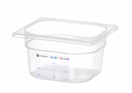 Kantin GN 1/6 HACCP, HENDI, GN 1/6, 1,6L, transparent, 176x162x(H)100mm
