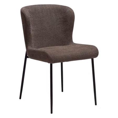 GLAM stol – Major brun bouclétyg, svarta ben | DAN-FORM