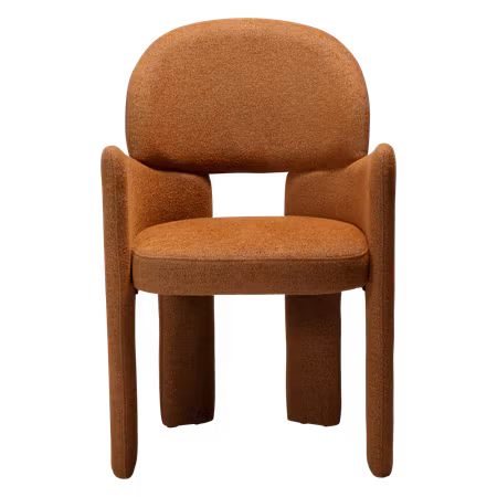 AOLE karmstol – Pumpkin spice bouclétyg | DAN-FORM