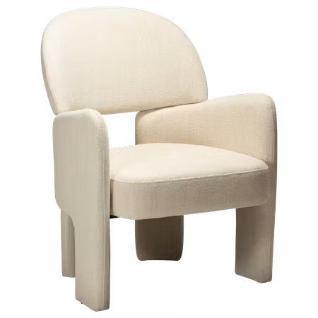 AOLE loungestol – Simply beige bouclétyg | DAN-FORM