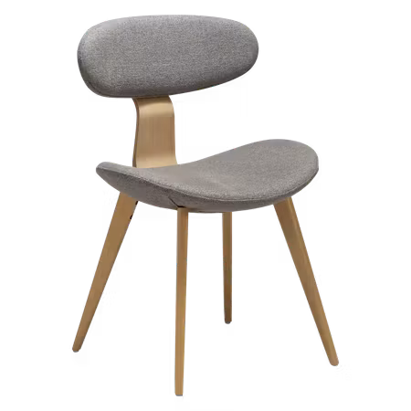 BUCKLE stol – Pebble jordbrun bouclétyg, vitvasket ege ben | DAN-FORM