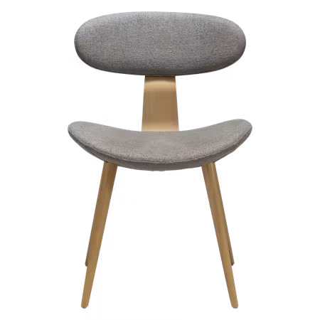 BUCKLE stol – Pebble jordbrun bouclétyg, vitvasket ege ben | DAN-FORM
