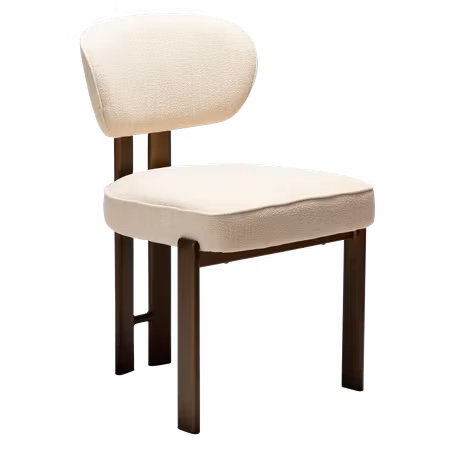 DUCT stol – Simply beige bouclétyg, antik mässing ben | DAN-FORM