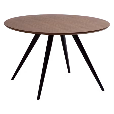 ECLIPSE bord, rundt, top (Ø 120 cm) – valnötsfaner | DAN-FORM