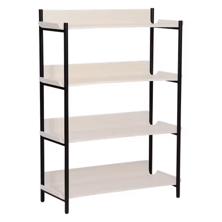 FRIYAY 4 hyllar - ram (höjd: 122 cm, bredd: 90 cm) – ram svart lak | DAN-FORM