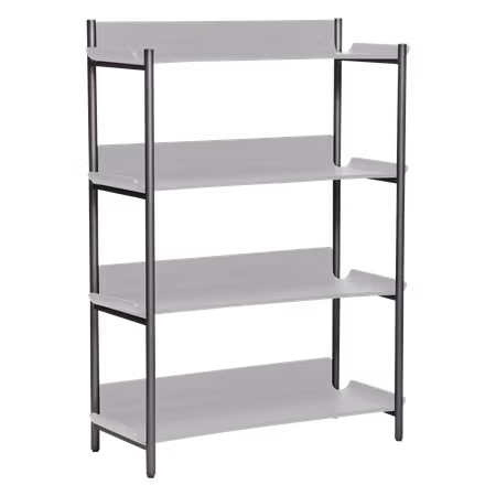 FRIYAY 4 hyllar - ram (höjd: 122 cm, bredd: 90 cm) – ram antik tennfinish | DAN-FORM