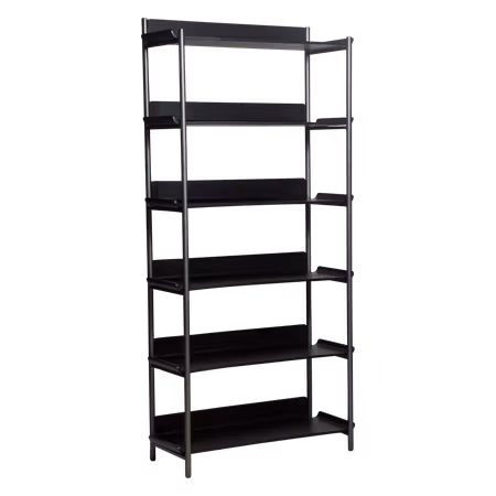 FRIYAY 6 hyllar (bredd: 90 cm) – svartbetsad askfaner hyllplan | DAN-FORM