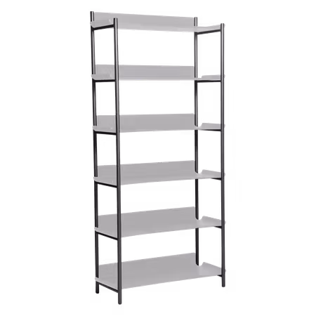 FRIYAY 6 hyllar - ram (höjd: 190 cm, bredd: 90 cm) – ram antik tennfinish | DAN-FORM