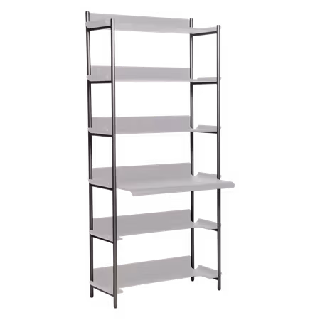 FRIYAY 6 hyllar - ram (höjd: 190 cm, bredd: 90 cm) – ram antik tennfinish | DAN-FORM