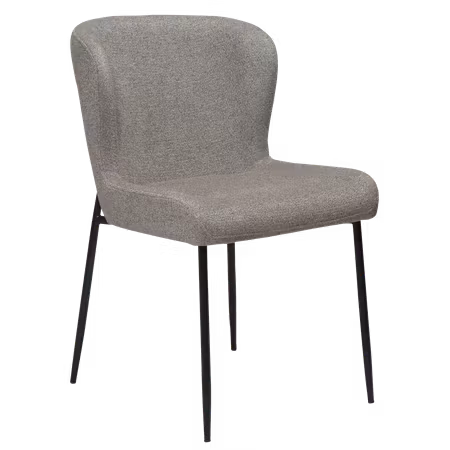 GLAM stol – Pebble jordbrun bouclétyg, svarta ben | DAN-FORM