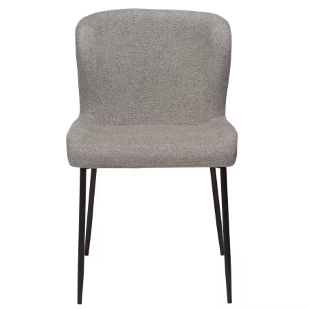 GLAM stol – Pebble jordbrun bouclétyg, svarta ben | DAN-FORM