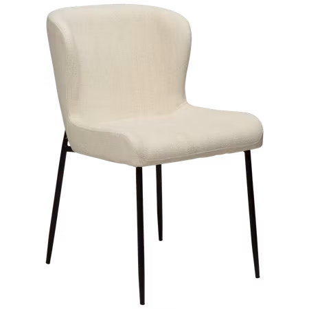 GLAM stol – Simply beige bouclétyg, svarta ben | DAN-FORM