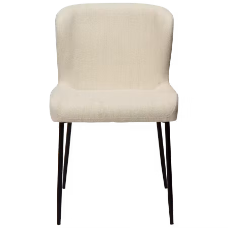 GLAM stol – Simply beige bouclétyg, svarta ben | DAN-FORM