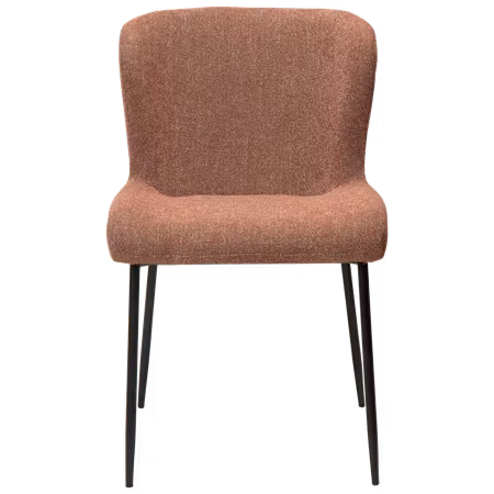 GLAM stol – Pebble rød bouclétyg, svarta ben | DAN-FORM