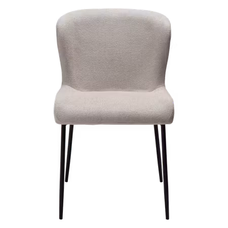 GLAM stol – Cashmere bouclétyg, svarta ben | DAN-FORM
