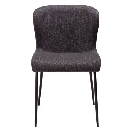 GLAM stol – Raven svart bouclétyg, svarta ben | DAN-FORM