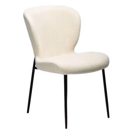 GLORY stol – Simply beige bouclétyg, svarta ben | DAN-FORM